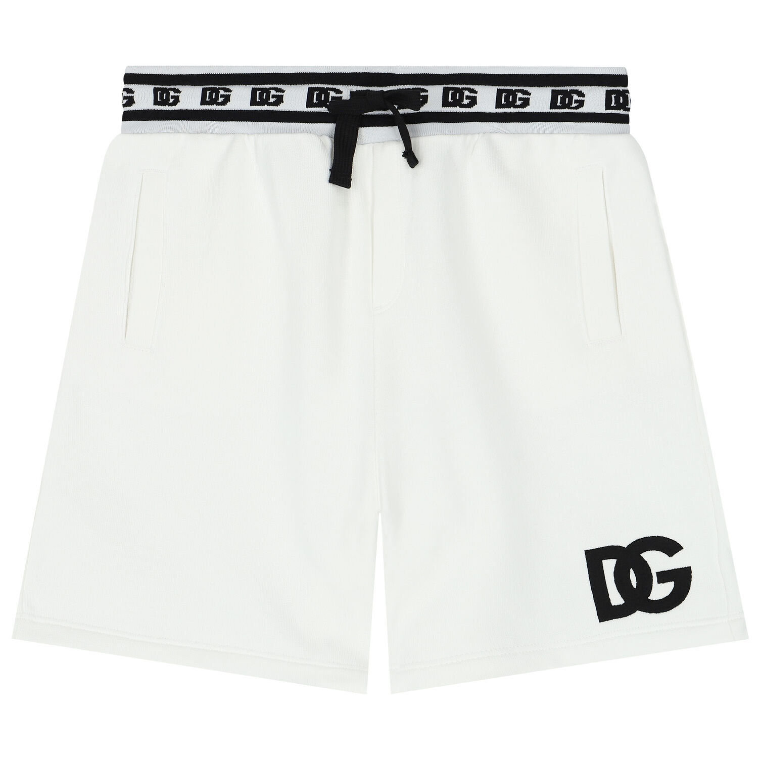 White Logo Shorts, 1, hi-res