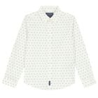 Boys White Logo Shirt, 1, hi-res
