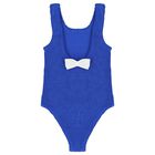 Girls Blue Bow Crinkle Swimsuit, 1, hi-res