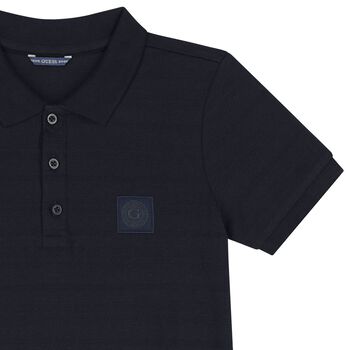Boys Navy Blue Logo Polo Shirt