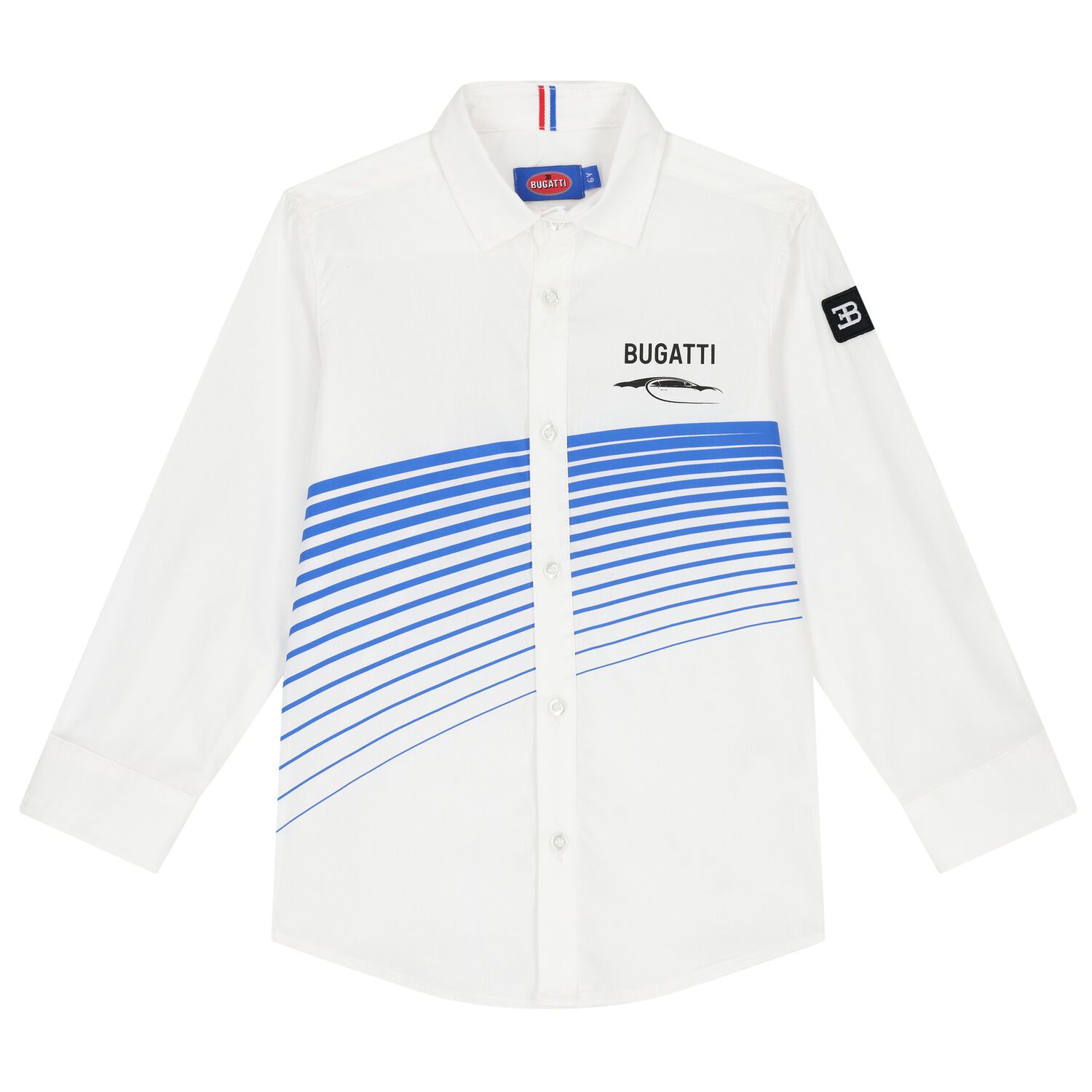 Boys White Logo Shirt, 1, hi-res