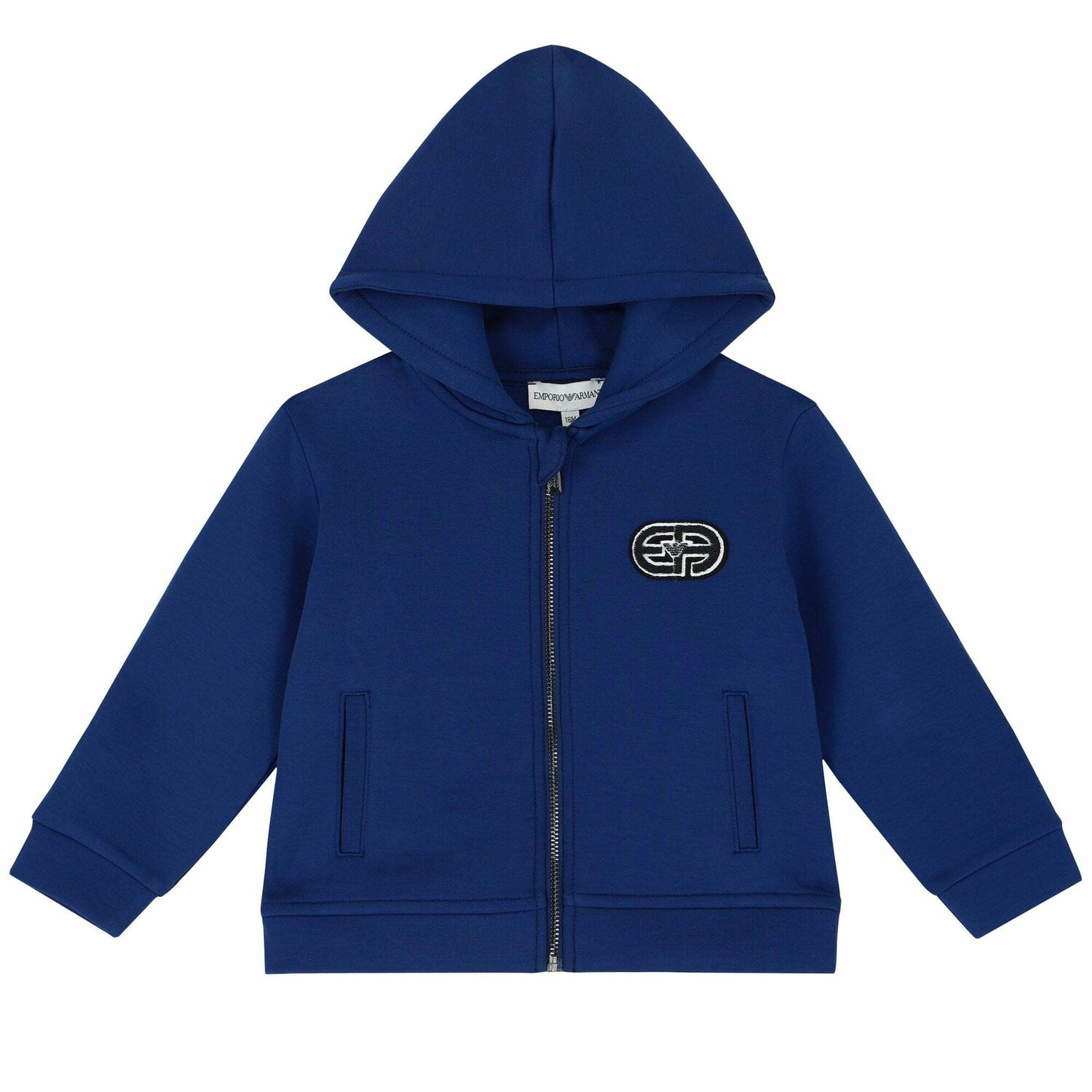 Younger Boys Blue Logo Zip Up Top, 1, hi-res image number null