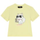 Girls Yellow Choupette T-Shirt, 1, hi-res