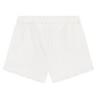 Younger Girls White Shorts, 1, hi-res