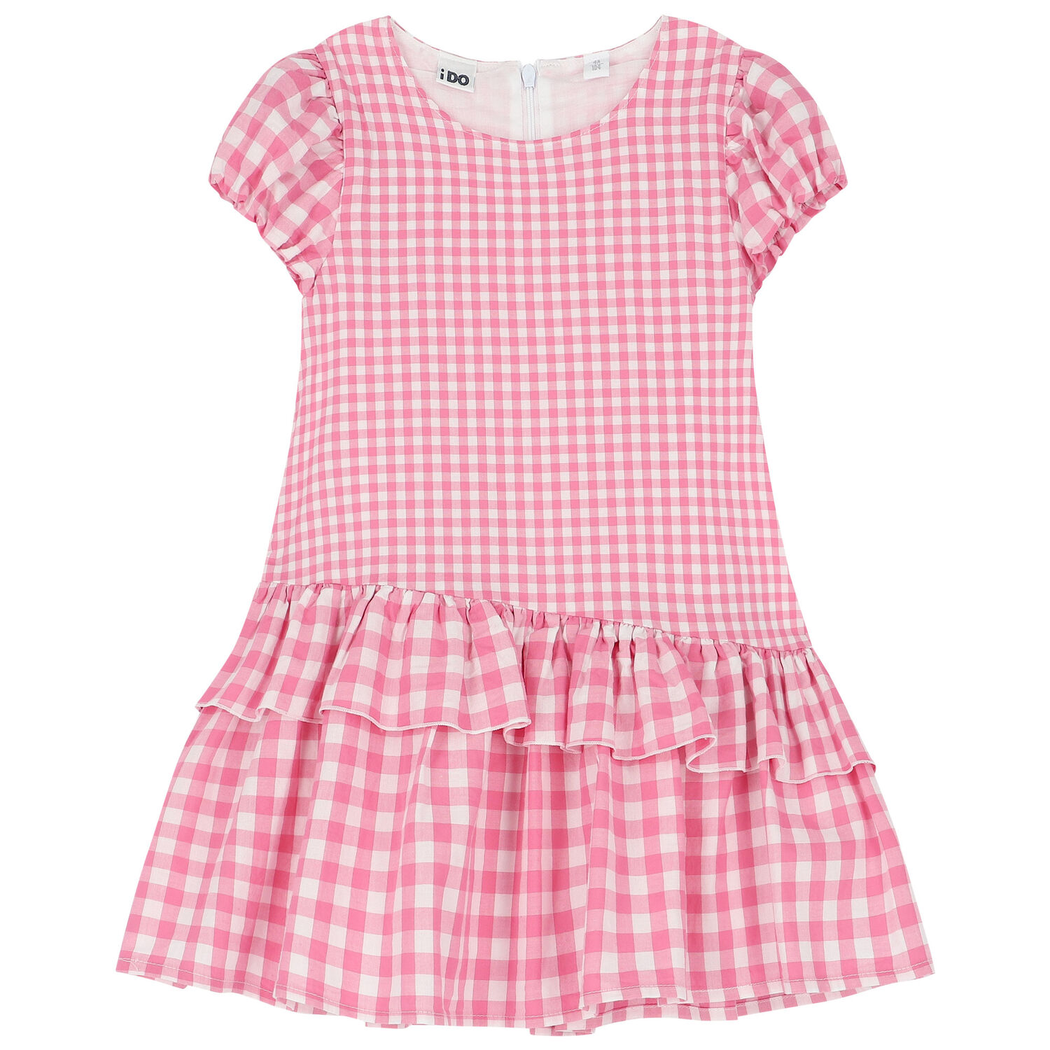 Girls Pink & White Gingham Dress, 1, hi-res image number null