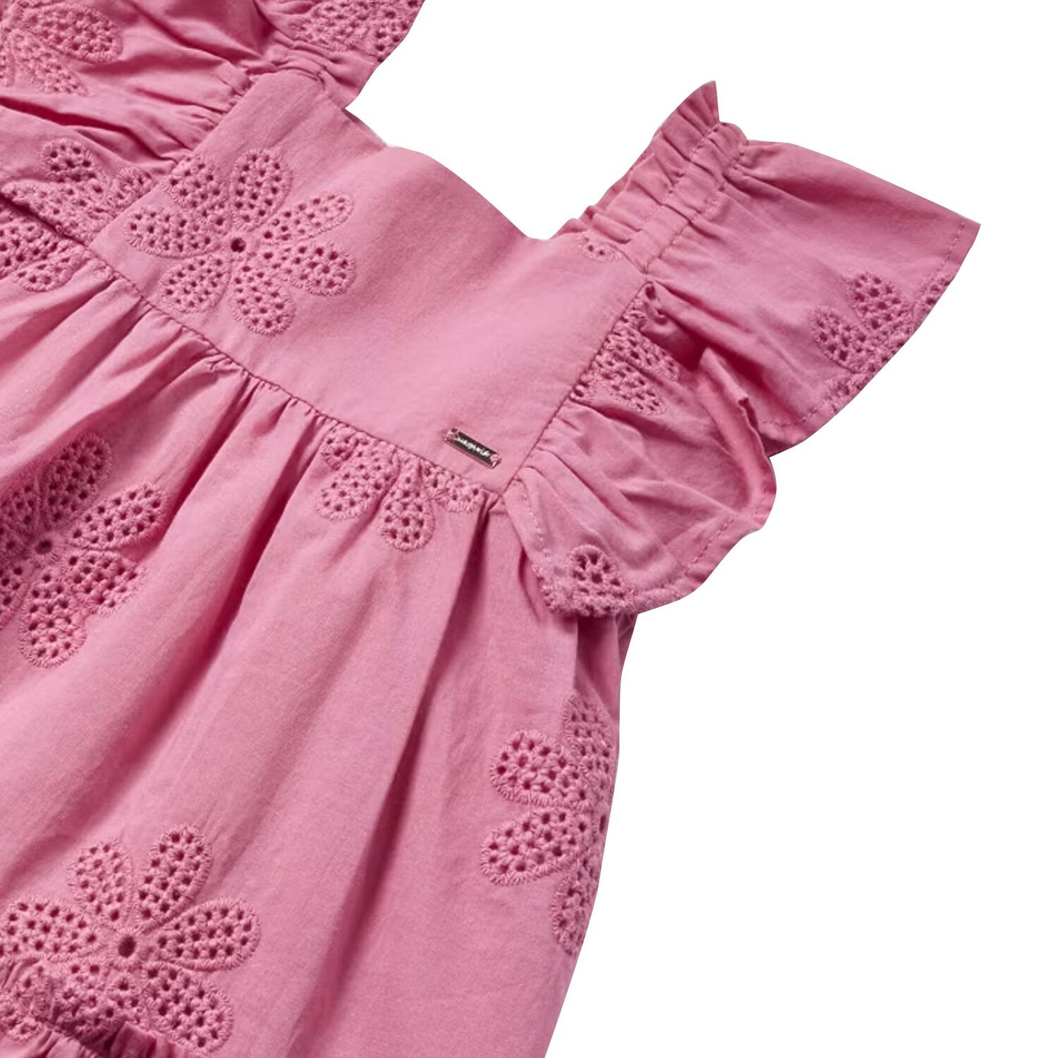 Younger Girls Pink Embroidered Dress, 1, hi-res image number null