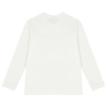 Ivory Logo Long Sleeve Top