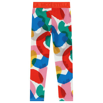 Girls Multicoloured Logo Leggings