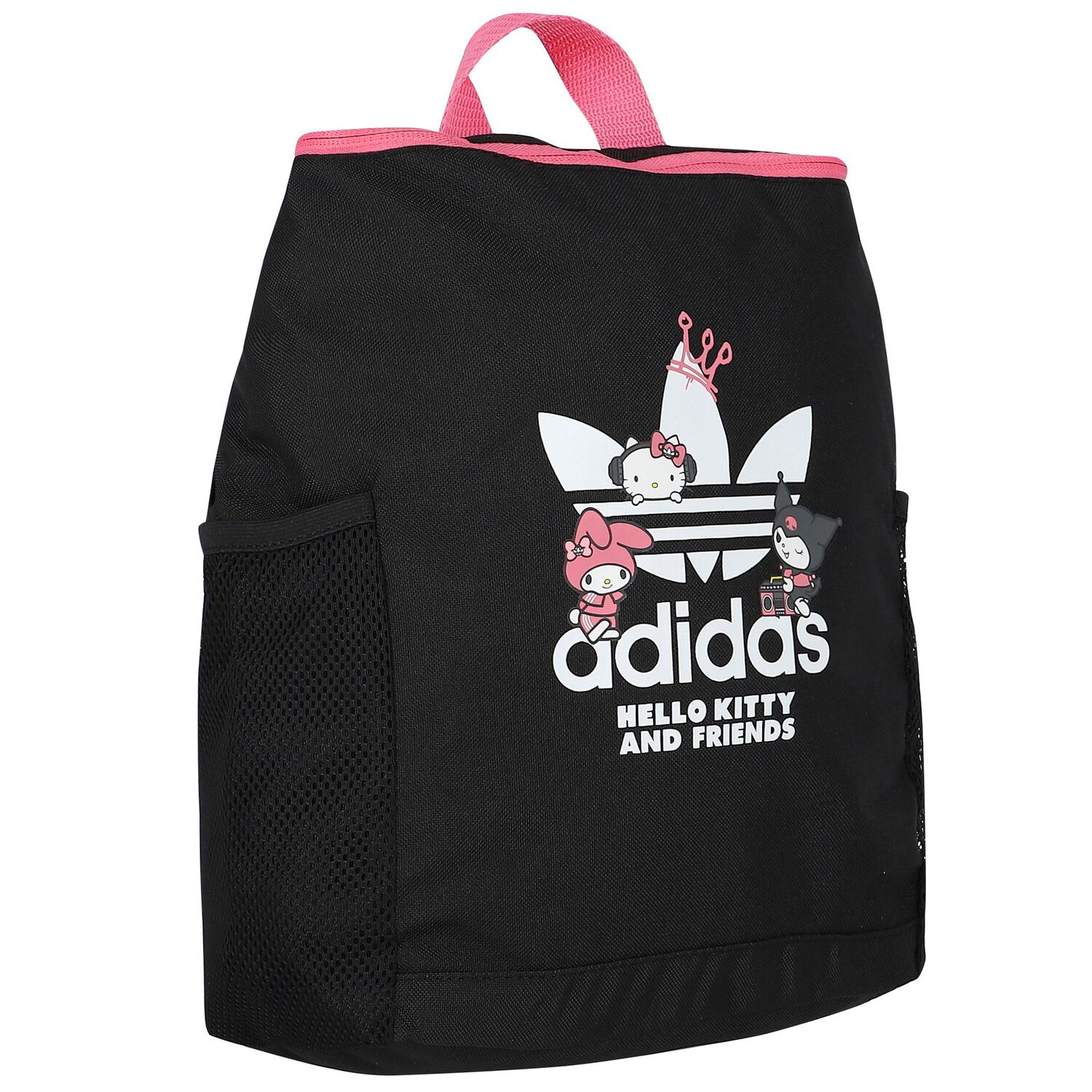 Girls Black Logo Backpack, 1, hi-res
