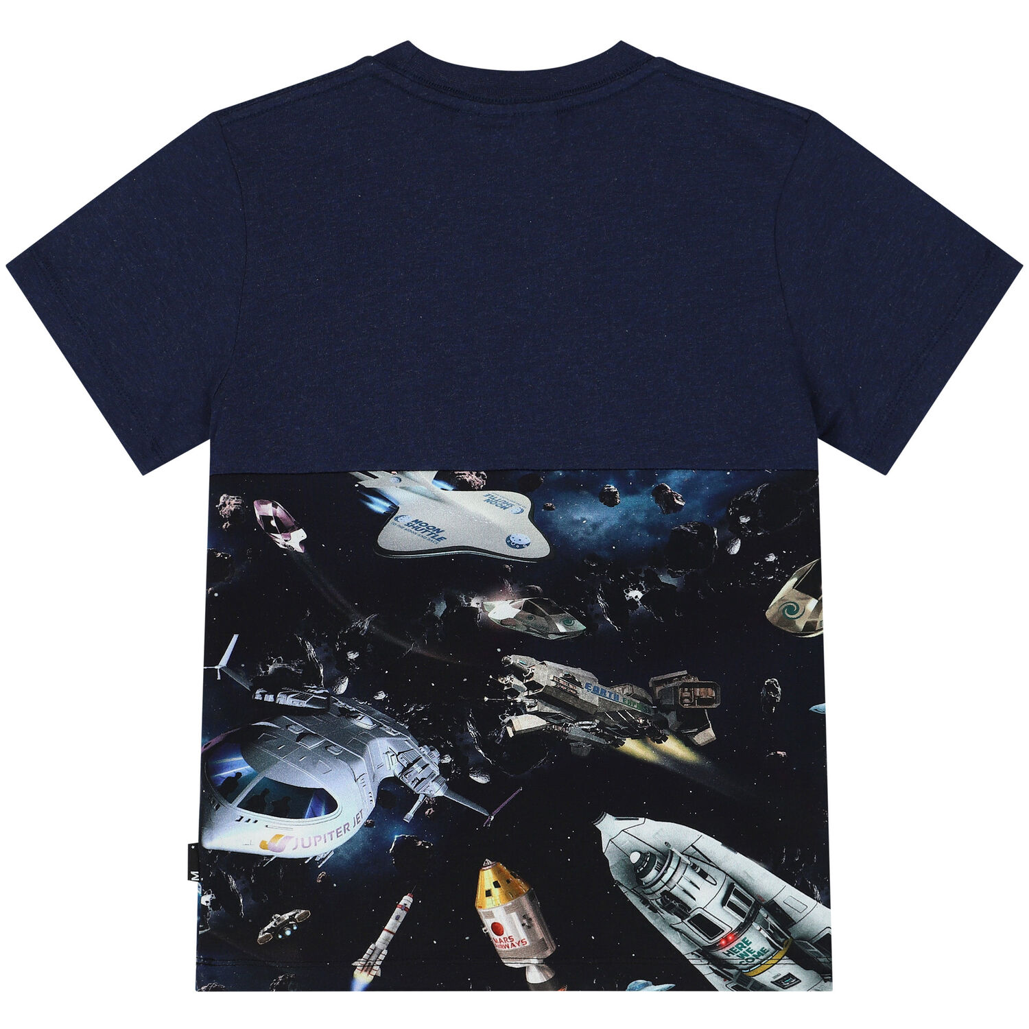 Boys Navy Blue Space T-Shirt, 1, hi-res