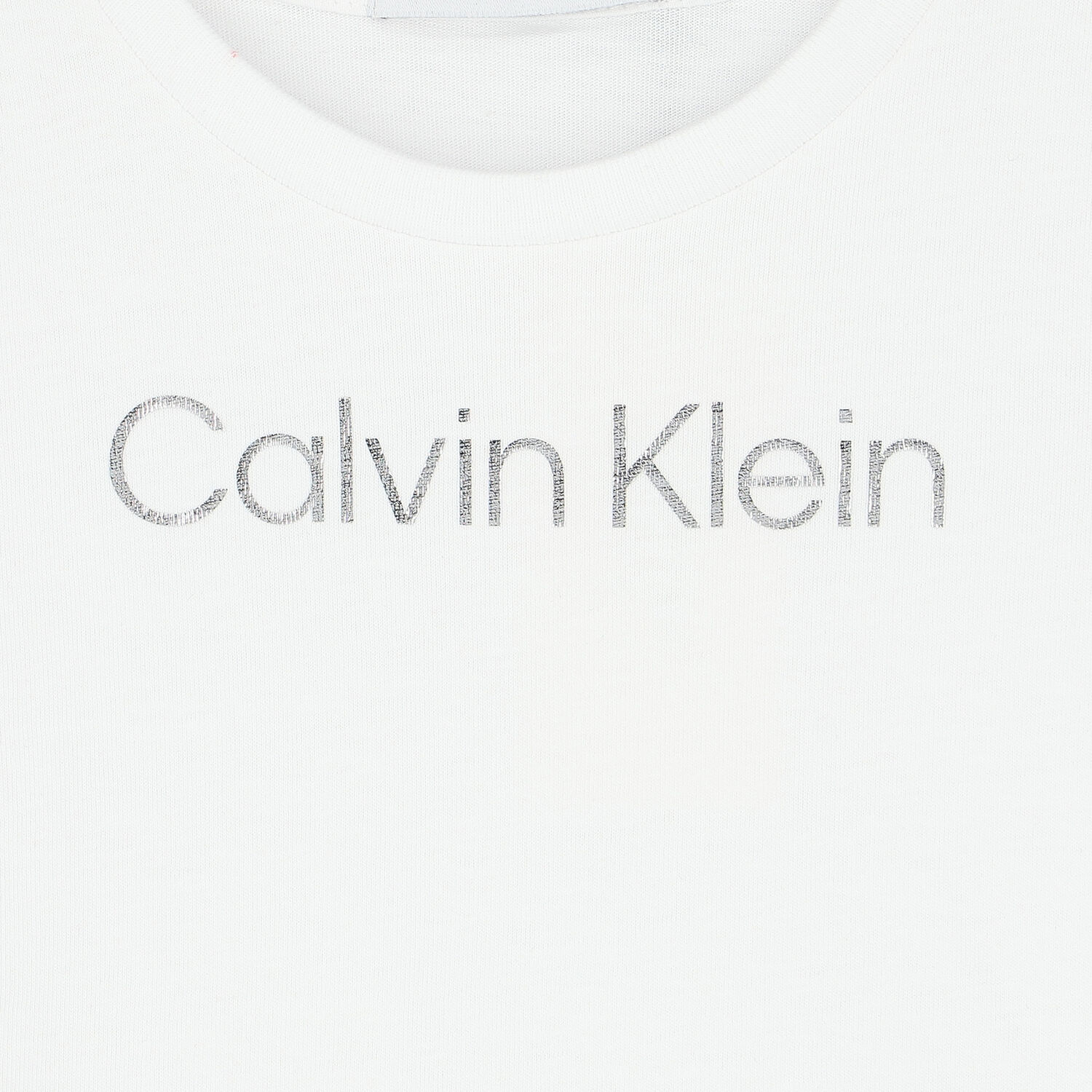 Girls White & Silver Logo T-Shirt, 1, hi-res