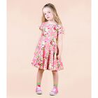 Girls Pink Floral Dress, 1, hi-res
