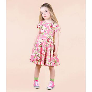 Girls Pink Floral Dress