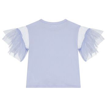 Girls Purple Sequin Tulle T-Shirt