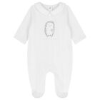 White Logo Hedgehog Babygrow, 1, hi-res