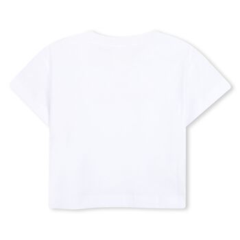 Younger Girls White Logo T-Shirt