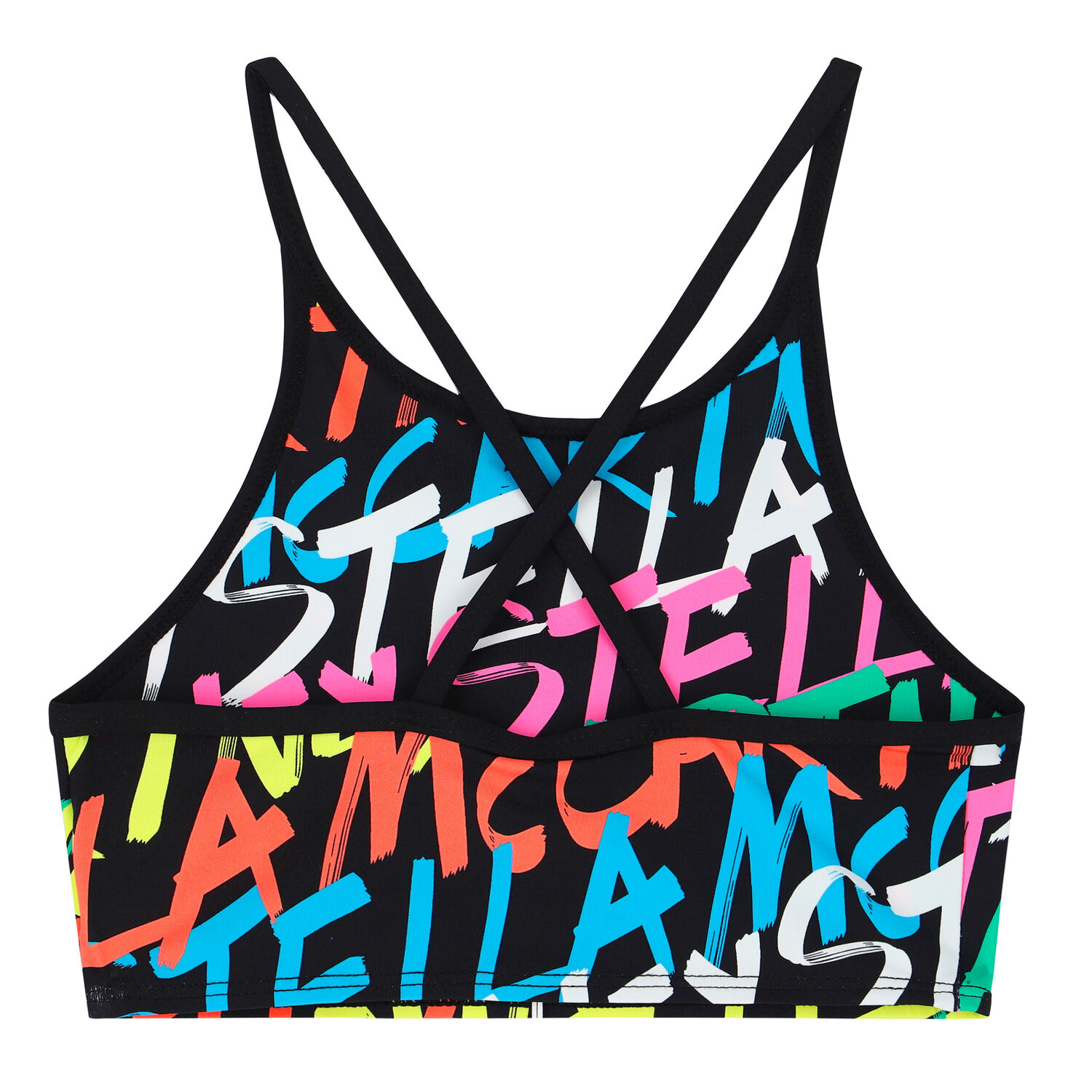 Girls Black Logo Bra Top, 1, hi-res image number null