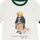 Boys Ivory & Green Polo Bear T-Shirt, 1, hi-res