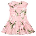 Girls Pink Rose Dress, 1, hi-res
