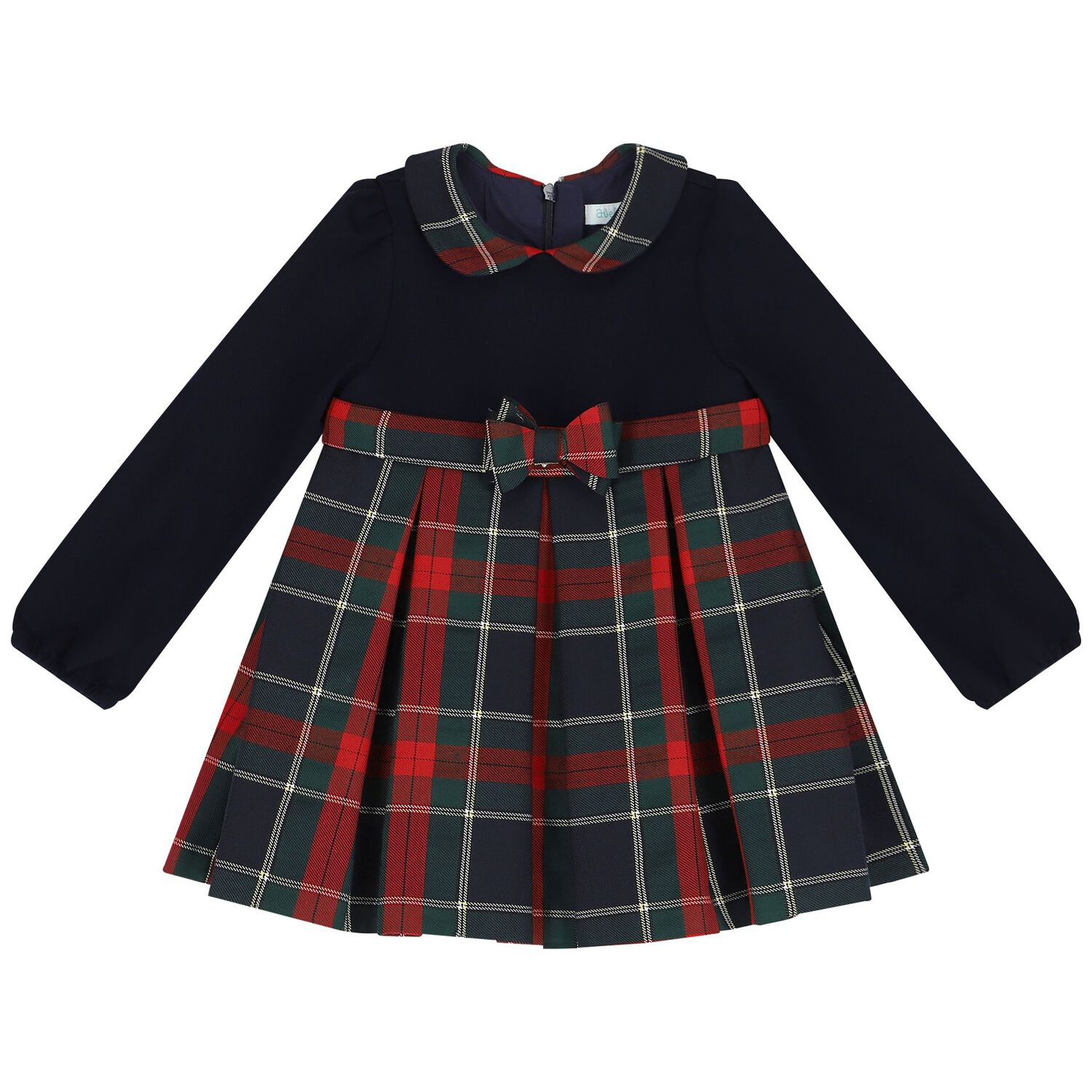 Younger Girls Navy Blue & Red Dress, 1, hi-res image number null