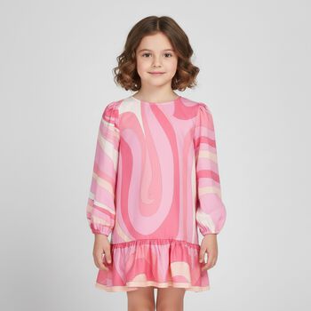 Girls Pink & Ivory Iride Dress