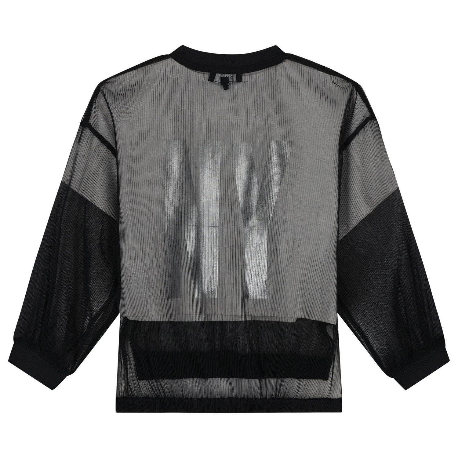 Girls Black & White Logo Top, 1, hi-res