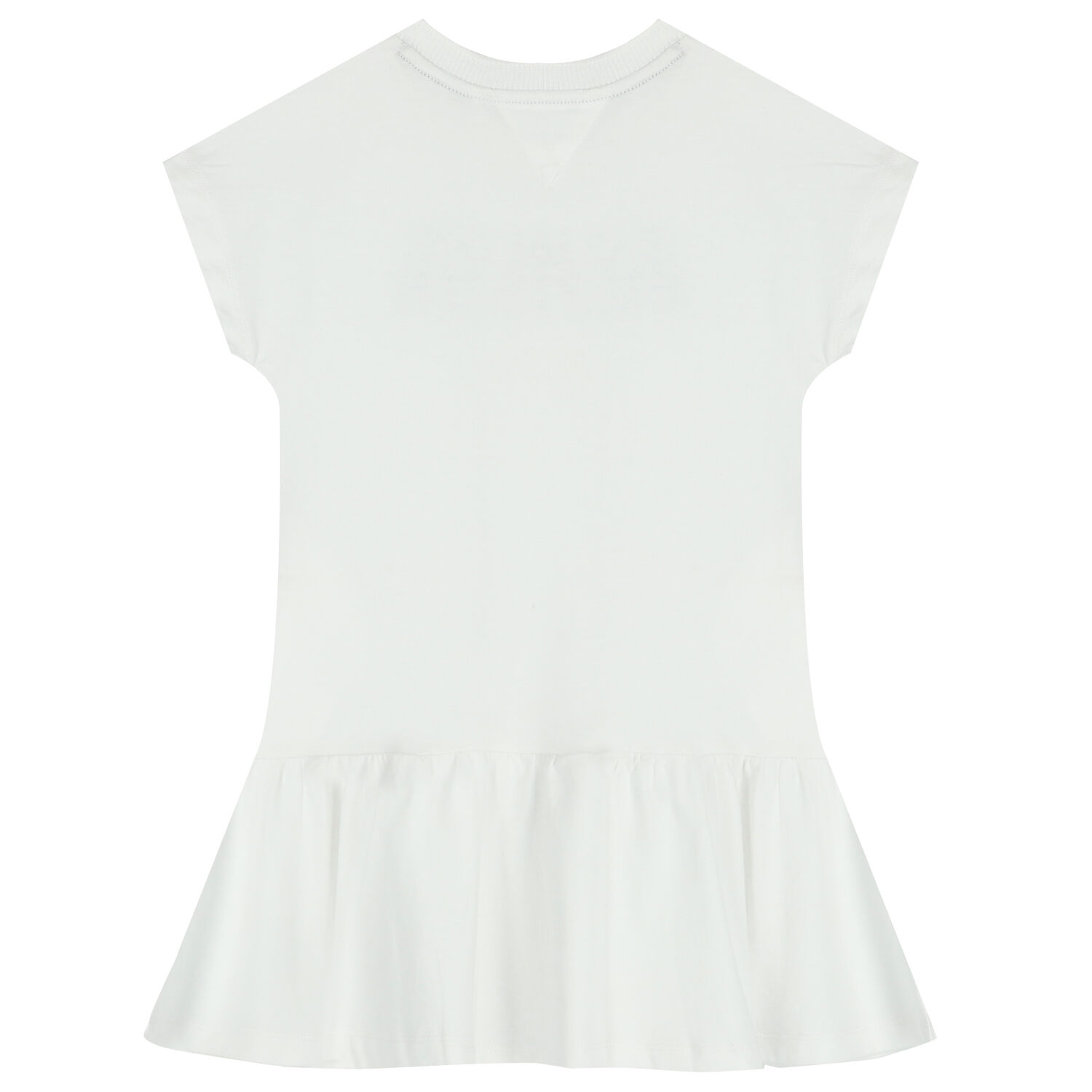 Girls White Logo Dress, 1, hi-res
