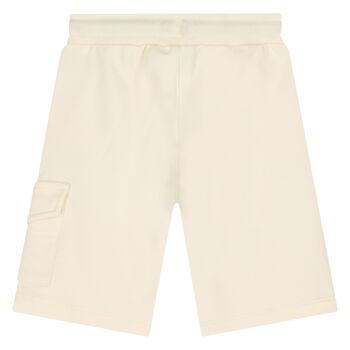 Younger Boys Beige Logo Shorts 