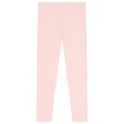 Girls Pink Logo Faux fur Leggings Set, 1, hi-res