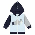 Baby Boys Blue & Grey Tracksuit, 1, hi-res