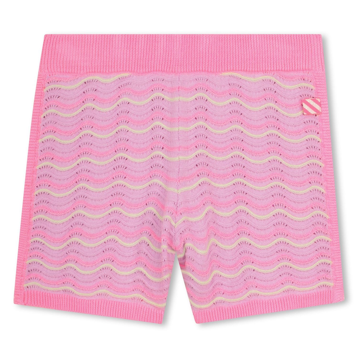 Girls Pink & Purple Crochet Knit Shorts, 1, hi-res