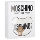 White Teddy Bear Logo Babygrow, 1, hi-res