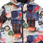 Boys Multi-Coloured Logo Padded Puffer Jacket, 1, hi-res