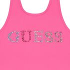 Girls Pink Logo Swimsuit, 1, hi-res