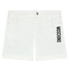 White Teddy Bear Logo Shorts, 1, hi-res