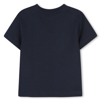 Younger Boys Navy Blue Logo T-Shirt