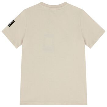 Boys Beige Logo Bag T-Shirt