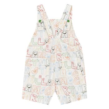 Younger Boys Ivory Cotton Dungaree