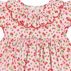 Baby Girls Pink Cherry Dress, 1, hi-res