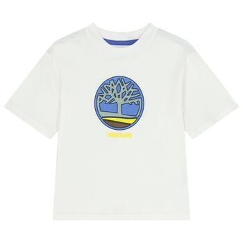 Boys White Logo T-Shirt