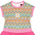 Girls Pink Logo Crochet Dress, 1, hi-res