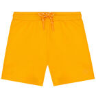 Younger Boys Yellow Logo Shorts, 2, hi-res