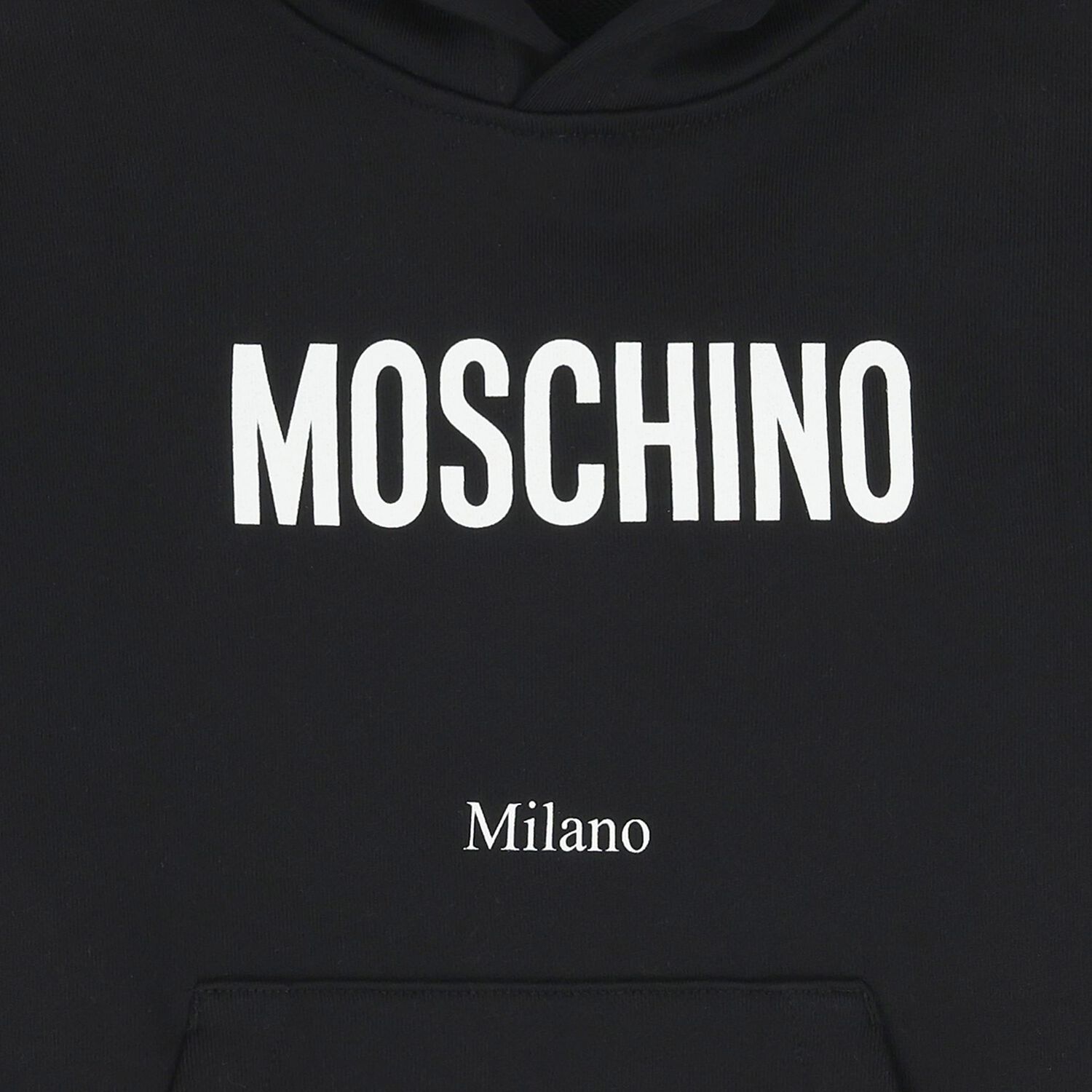 Black Logo Hooded Top, 1, hi-res