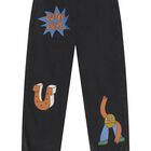 Boys Black Graphic Joggers, 1, hi-res
