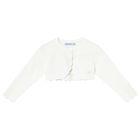 Younger Girls Ivory Knitted Cardigan, 2, hi-res