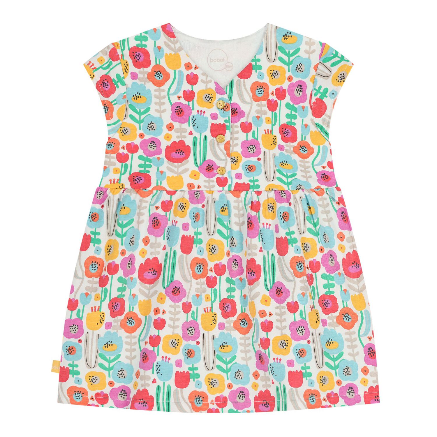 Baby Girls Multi-Coloured Floral Dress Set, 1, hi-res