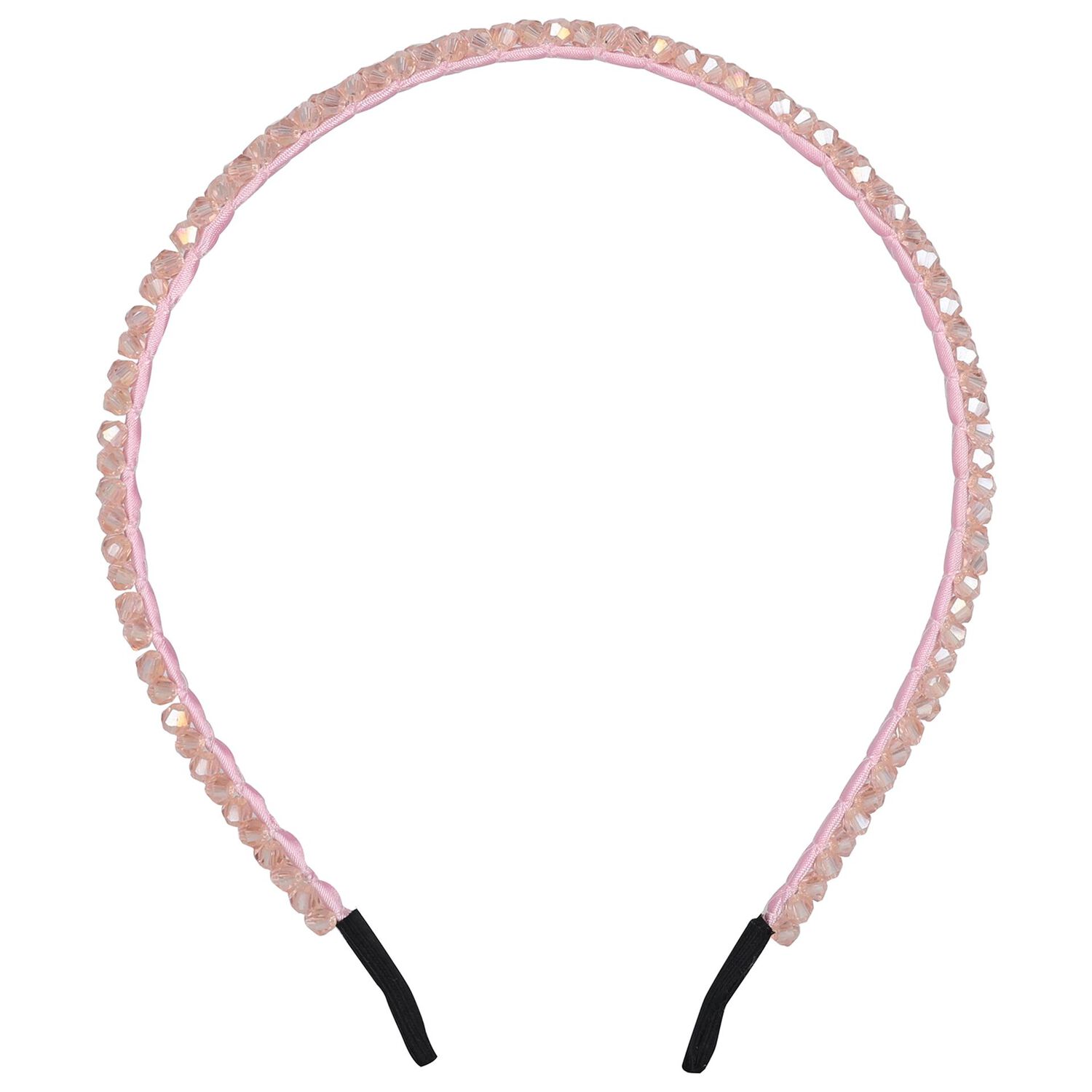 Girls Pink Diamante Headband, 2, hi-res