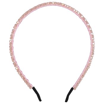 Girls Pink Diamante Headband