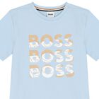 Boys Blue Logo T-Shirt, 3, hi-res