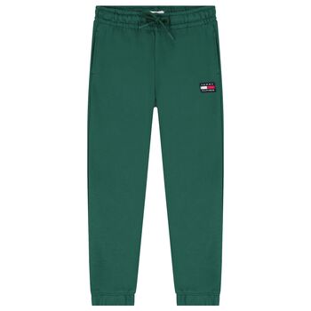 Boys Green Logo Joggers